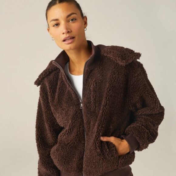 Beyond Yoga Women's Ultra Cozy Fleece Jacket Size Small Espresso - Picture 1 of 5